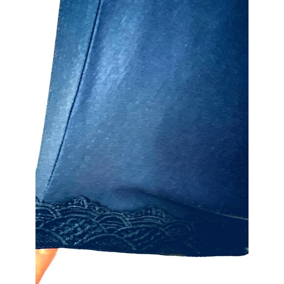 Apt 9 Intimates LG Blue Floral V Neck Tunic Top Lounge Glam Relaxed Boho Drape - Picture 11 of 11